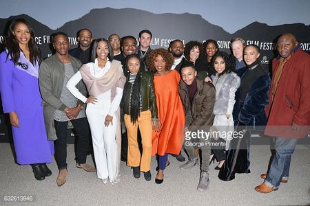 Cast of Burning Sands at The Sundance Film Festival World Premiere