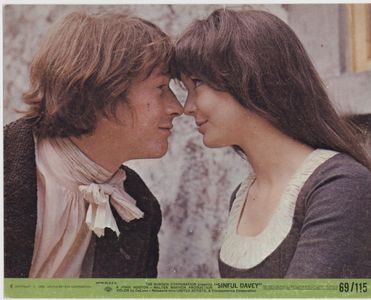 John Hurt and Pamela Franklin in Sinful Davey (1969)