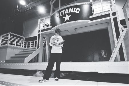 Andrew McKeough on the set of 'Titanic' (musical) in 2012