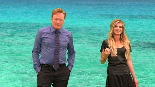 Conan O'Brien and Marisa Miller in Conan (2010)