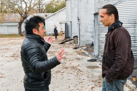Frank Dillane and Dan Liu in Fear the Walking Dead (2015)