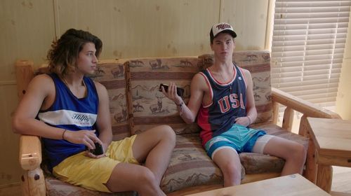 Taylor Caniff and Trey Schafer in Chasing Cameron (2016)