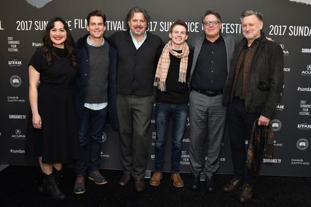 Bill Pullman, Matt Bomer, Alex Smith, Lily Gladstone, Josh Wiggins, and Andrew Smith at an event for Walking Out (2017)