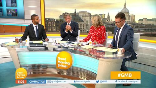 Richard Madeley, Richard Arnold, Sean Fletcher, and Charlotte Hawkins in Good Morning Britain: Episode dated 9 April 201