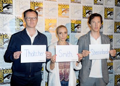 Amanda Abbington, Mark Gatiss, and Benedict Cumberbatch at an event for Sherlock (2010)
