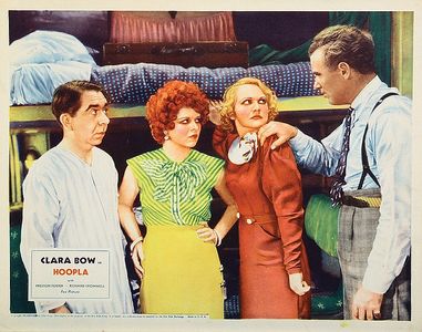 Clara Bow, Preston Foster, Minna Gombell, and Herbert Mundin in Hoopla (1933)
