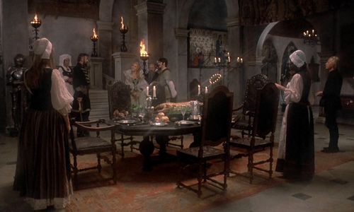 Patience Collier, Maurice Denham, Sandor Elès, Nigel Green, and Ingrid Pitt in Countess Dracula (1971)