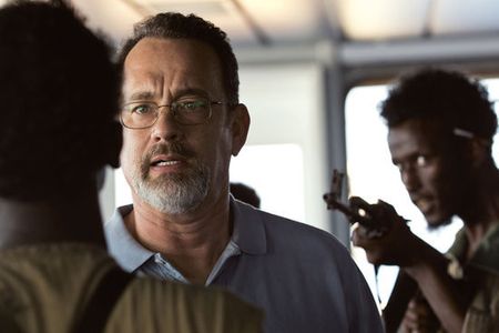 Tom Hanks, Barkhad Abdi, and Mahat M. Ali in Captain Phillips (2013)