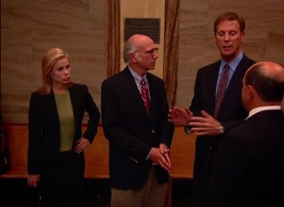 Larry David, Bob Einstein, and Cheryl Hines in Curb Your Enthusiasm (2000)