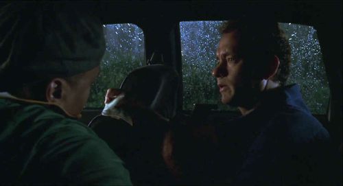 Tom Hanks and Derick Alexander in Cast Away (2000)
