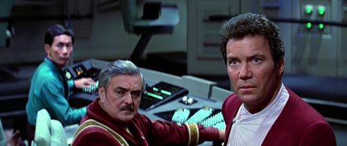 William Shatner, James Doohan, and George Takei in Star Trek III: The Search for Spock (1984)