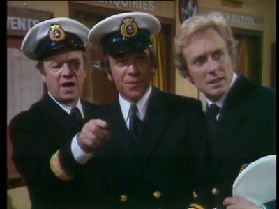 Geoffrey Davies, John Grieve, and Robin Nedwell in Doctor at Sea (1974)