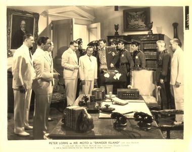 Peter Lorre, Leon Ames, Charles D. Brown, Paul Harvey, Jean Hersholt, and Warren Hymer in Mr. Moto in Danger Island (193