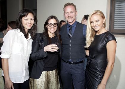 Malin Akerman, Morgan Spurlock, and Erica Oyama at an event for Burning Love (2012)