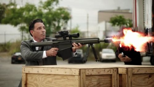 Scarface (David Valcin) takes aim at some rivals On PERSON OF INTEREST - Pretenders
