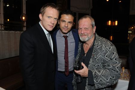 Terry Gilliam, Paul Bettany, and Jonny Pasvolsky at an event for Mortdecai (2015)