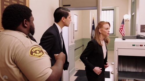 Nicholas D'Agosto, Jayma Mays, and Ervin Ross in Trial & Error (2017)