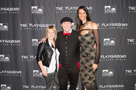 Ghadir, Meghan Pezzano, and Rebecca Reyes at an event for The Playground (2017)