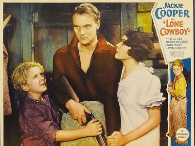 Jackie Cooper, Lila Lee, and John Wray in Lone Cowboy (1933)