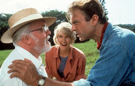 Richard Attenborough, Laura Dern, and Sam Neill in Jurassic Park (1993)