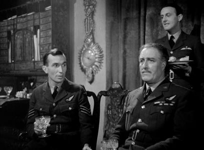 Hugh Burden, Bernard Miles, and Godfrey Tearle in One of Our Aircraft Is Missing (1942)