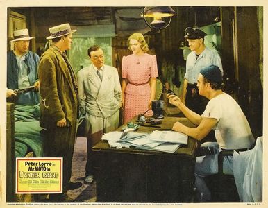 Peter Lorre, Amanda Duff, Warren Hymer, Harry Strang, and Harry Woods in Mr. Moto in Danger Island (1939)