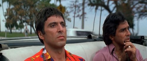 Al Pacino and Pepe Serna in Scarface (1983)
