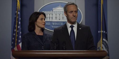 Michel Gill and Joanna Going in House of Cards (2013)
