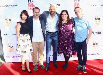 Tami Sagher, Keegan-Michael Key, Chris Gethard, Mike Birbiglia, and Kate Micucci at an event for Don't Think Twice (2016