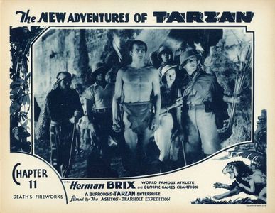 Frank Baker, Bruce Bennett, Ashton Dearholt, Ula Holt, and Lewis Sargent in The New Adventures of Tarzan (1935)