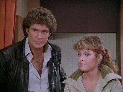 David Hasselhoff and Rebecca Holden in Knight Rider (1982)