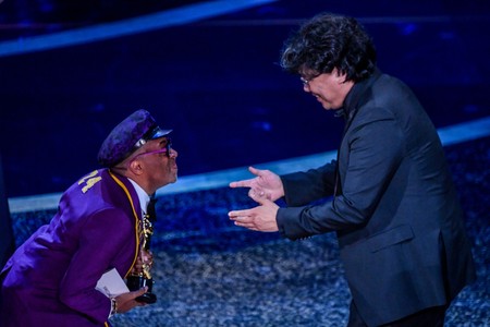 Spike Lee and Bong Joon Ho at an event for The Oscars (2020)