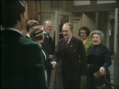 Angela Baddeley, Gareth Hunt, Gordon Jackson, and Simon Williams in Upstairs, Downstairs (1971)