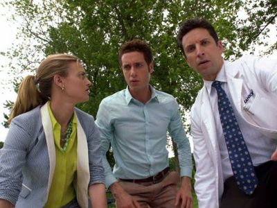 Paulo Costanzo, Ben Shenkman, and Brooke D'Orsay in Royal Pains (2009)
