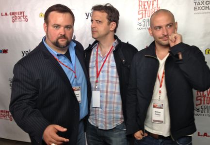 Daily Fiber Films celebrating it's 5th film in 3 years at L.A. Comedy Shorts Film Festival. right to left: Raymond McAna
