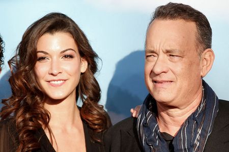 Amira El Sayed and Tom Hanks at the premiere of 'A Hologram for the King' in Berlin