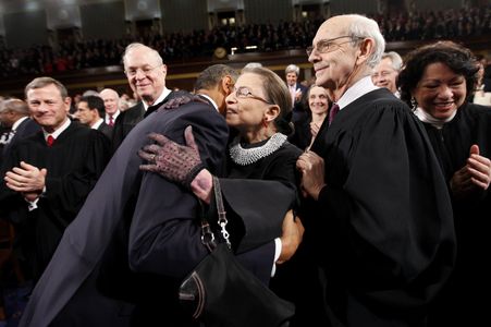 Ruth Bader Ginsburg, Anthony M. Kennedy, Stephen G. Breyer, Barack Obama, John Roberts, and Sonia Sotomayor