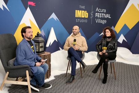 Kevin Smith, Ritesh Batra, and Sanya Malhotra at an event for The IMDb Studio at Sundance (2015)