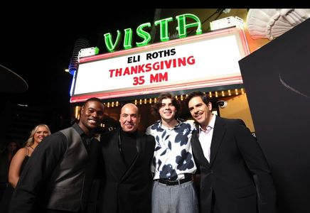 Rick Hoffman, Eli Roth, Tomaso Sanelli, and Gabriel Davenport in Thanksgiving (2023)