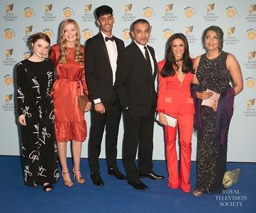 Fern Deacon and fellow cast members at The RTS Awards