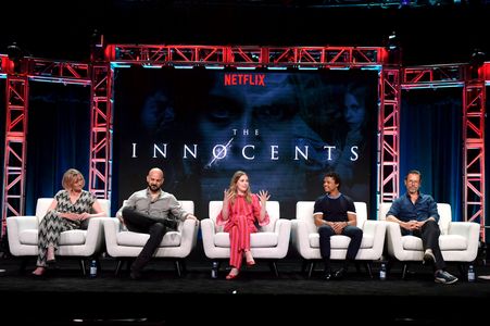 Guy Pearce, Simon Duric, Hania Elkington, Percelle Ascott, and Sorcha Groundsell at an event for The Innocents (2018)