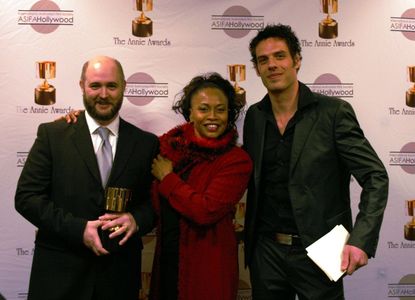 James Baxter, Jenifer Lewis, and Pierre Perifel at an event for Kung Fu Panda (2008)
