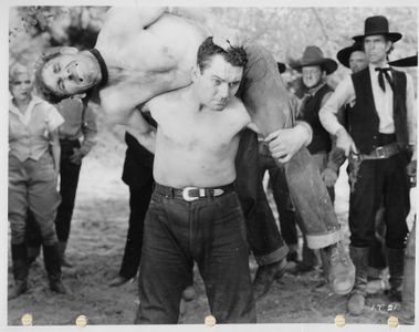 Lucille Lund, Nelson McDowell, Lew Meehan, and Reb Russell in Fighting Through (1934)