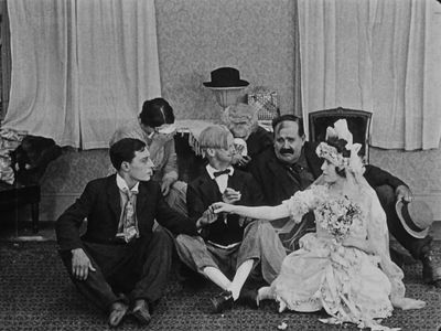 Buster Keaton, Jack Duffy, Virginia Fox, and Joe Roberts in Neighbors (1920)