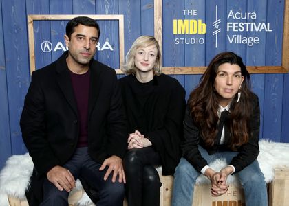 Karim Saleh, Zeina Durra, and Andrea Riseborough at an event for The IMDb Studio at Sundance: The IMDb Studio at Acura F