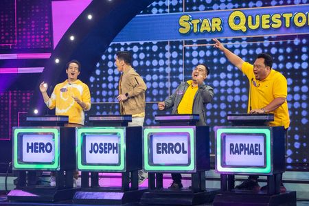 Hero Angeles, Errol Abalayan, Joseph Bitangcol, and Raphael Martinez in Family Feud Philippines (2022)