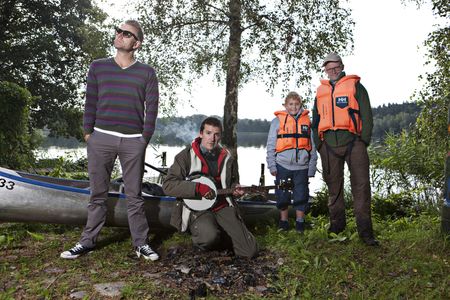 Casper Christensen, Frank Hvam, Mikkel Nørgaard, and Marcuz Jess Petersen in Klown (2010)