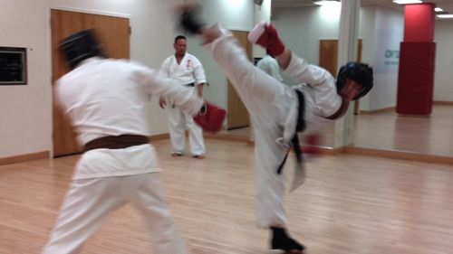 Kumite class at Kenshikai Karate