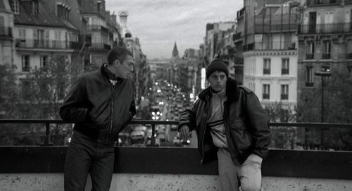 Vincent Cassel and Hubert Koundé in La haine (1995)