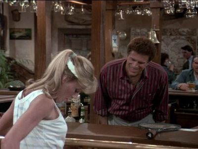 Ted Danson and Lisa Aliff in Cheers (1982)